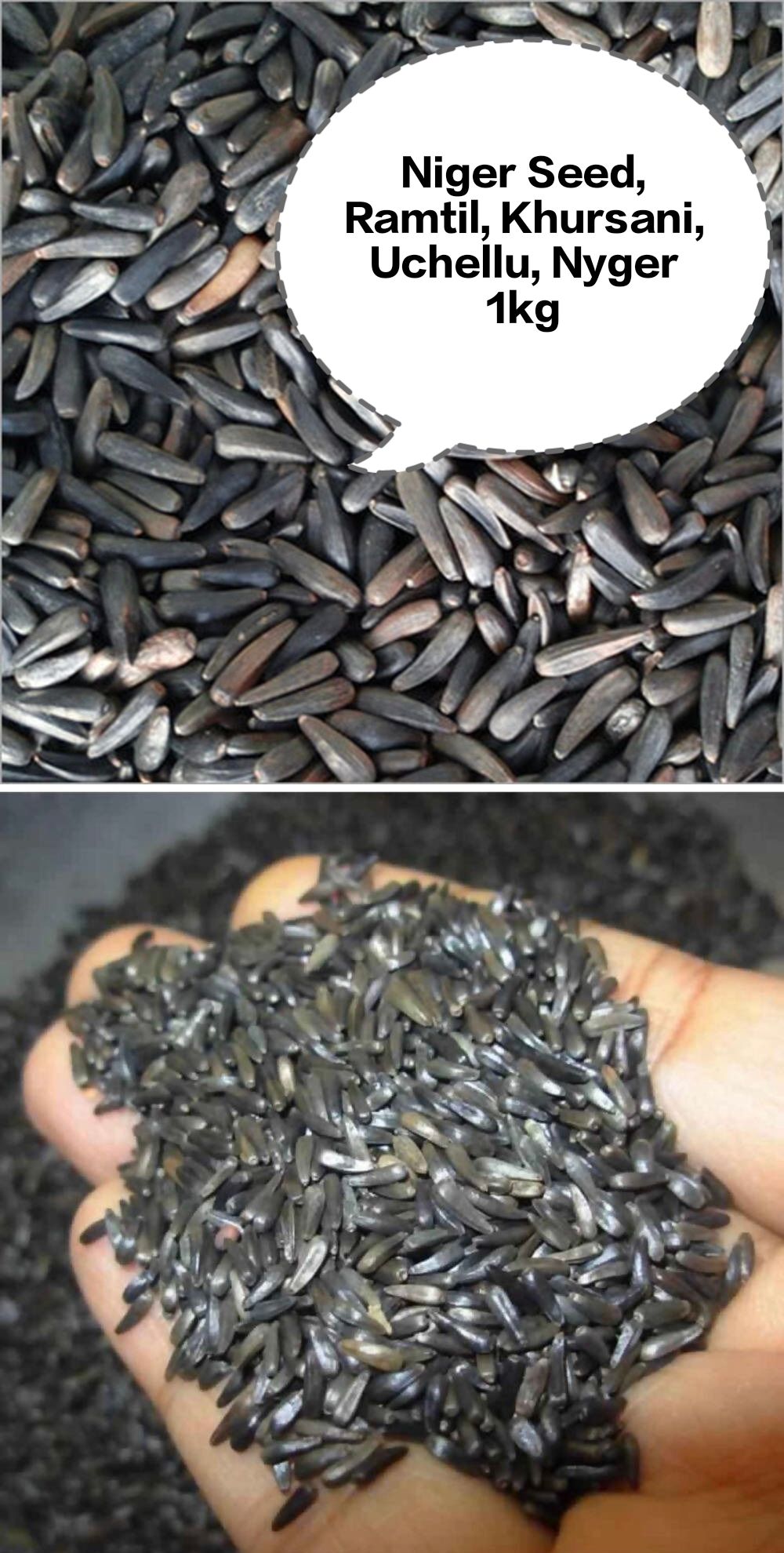 Niger Seed, Ramtil, Khursani, Uchellu, Nyger 1kg
