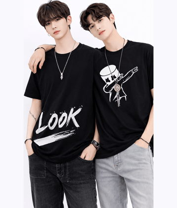 attitude start of fashion Men Polyester Regular Fit Printed T-Shirt ( Black )
