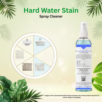 Hard Water Stain Cleaner Spray | Removes Calcium & Mineral Deposits | Quick Shine for Tiles, Floor, Wash Basin, Bath Tub, Swimming Pool | 100ml