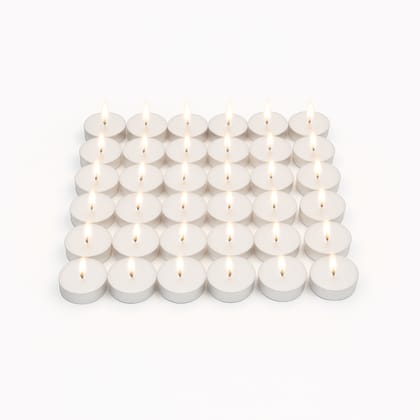 White Unscented Tealight Candles – 50 Pieces | 2g Each | Long-Burning