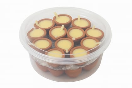 Pure Ghee Diya – 35 Pieces | Ready-to-Use Clay Lamps for Pooja & Aarti