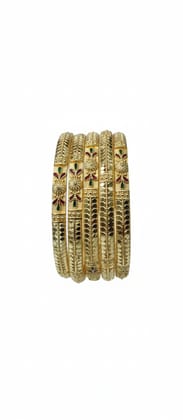 Gold  colour bangles.