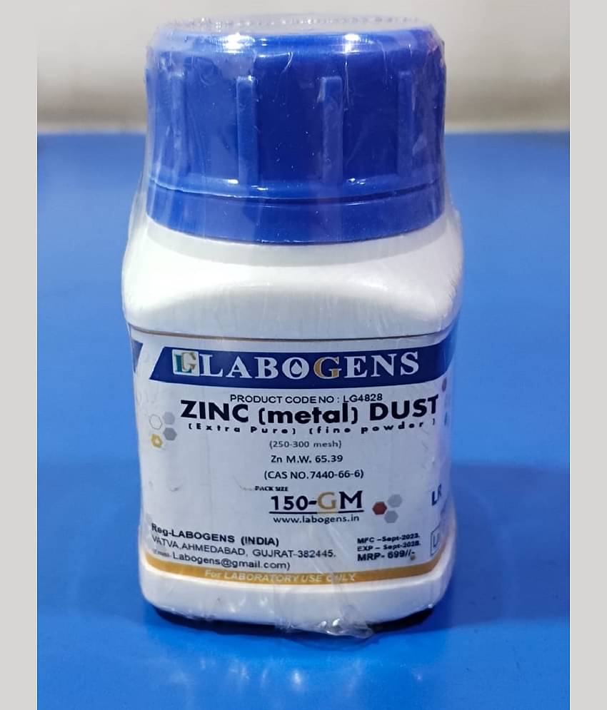 LABOGENS ZINC METAL DUST, 150 gm (Grey) (325 mesh) Assay 99.99% Purity