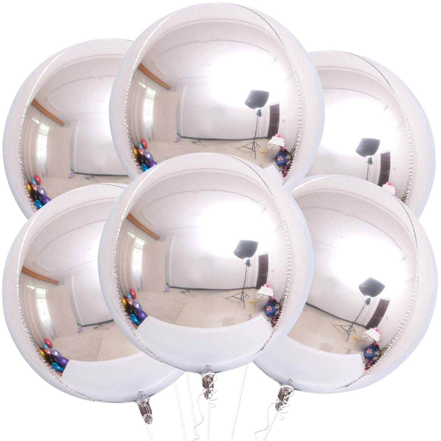 Silver Orbz Mirror Balloons Large Size - 50 inches - 1PC