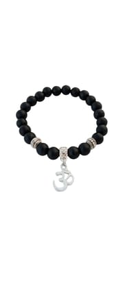 Stylish black beaded bracelet