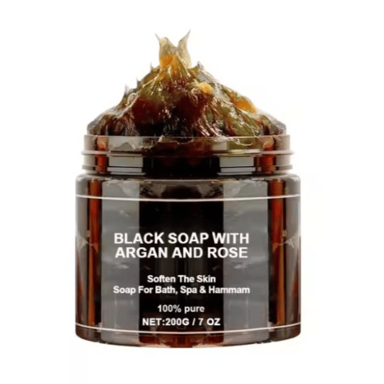 Moroccan Beldi Black Soap 200g – Natural Organic Exfoliating Soap for Spa & Hammam