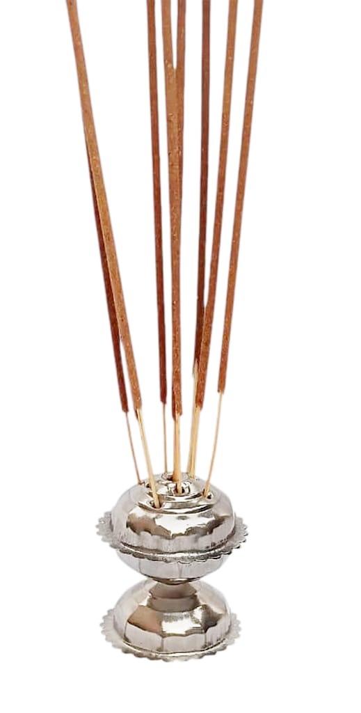 Mii Art stainless steel Incense Stick Holder Stand | Holder | Burner with Ash Catcher Agarbatti | Batti Stand | Plate | Dhup | Dhoop Best for Puja with 9 holes(size-7 cm)pack of 1pcs. - Pooja Needs | Buy online on ZillyBuy