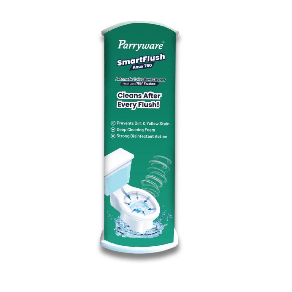 Parryware Smart Flush Aqua 750 Automatic Toilet Bowl Cleaner | Prevents Dirt & Yellow Stains | Kills 99.9% of Germs | Fragrance Free Toilet Cleaner | Freshens Up to 750 Flushes | (Pack of 1)