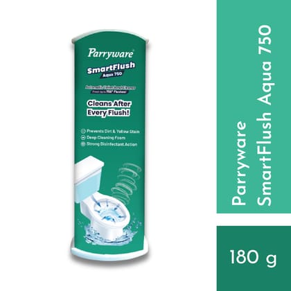Parryware Smart Flush Aqua 750 Automatic Toilet Bowl Cleaner | Prevents Dirt & Yellow Stains | Kills 99.9% of Germs | Fragrance Free Toilet Cleaner | Freshens Up to 750 Flushes | (Pack of 1)