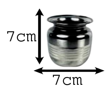 Mii Art Stainless Steel Kalash/Lota/Karva for Pooja, Temple & Karva Chauth (Small, 175 ml, 7 cm) Pack of 1