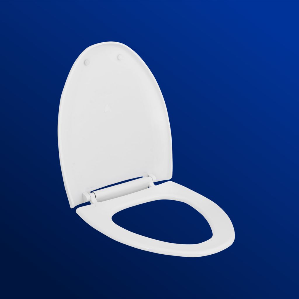 Parryware Casa Soft Close Seat Cover (E8300/E8382) with Adjustable Hinges | Eco-friendly Material with Superior Finish |Round Shape & Ultra White Colour Commode Seat Cover I Antibacterial Technology