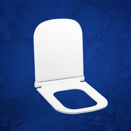 Parryware Verve Soft Close Toilet Seat Cover with hinges (Standard Size, White) I Commode Seat Cover I Seat Closes Quietly without Slamming sound I For Bathroom Fixtures | E82941C