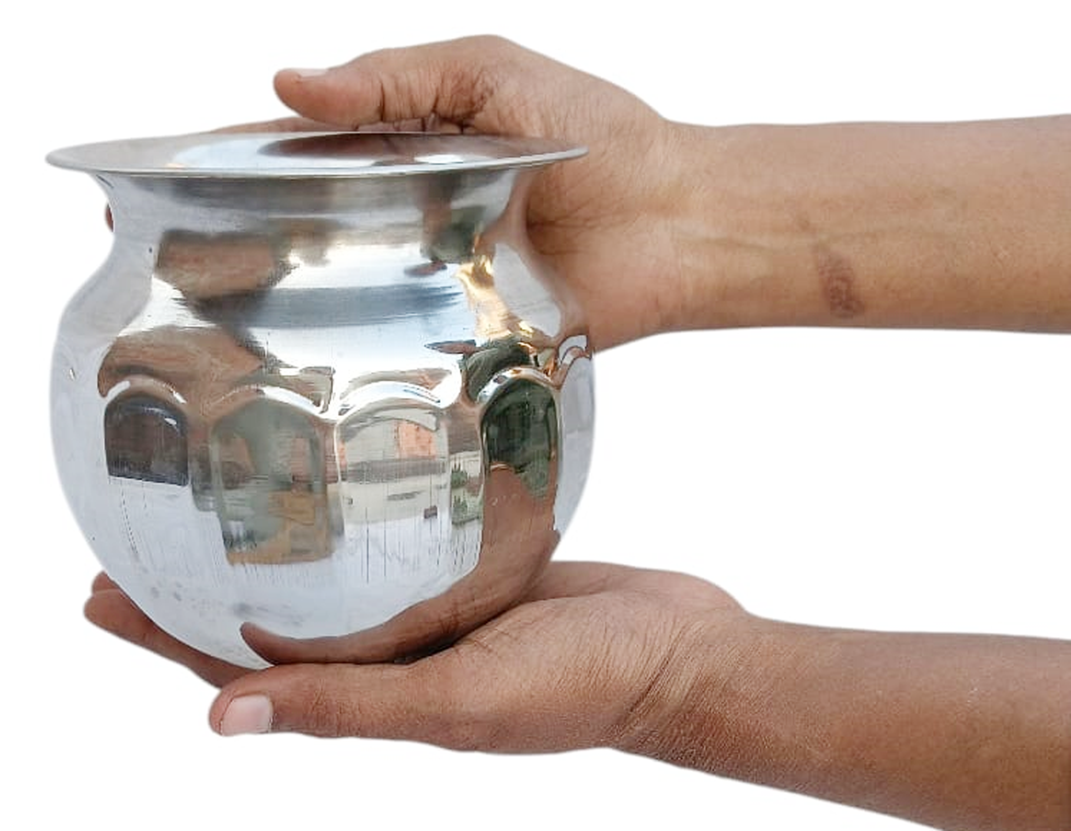 Mii Art Stainless Steel Kalash/Lota/Karva for Pooja, Temple & Karva Chauth (xl 1200 ml, 13 cm) Pack of 1