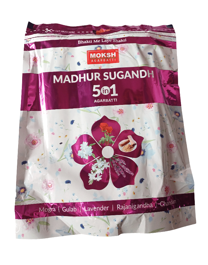 Moksh Madhur Sugandh 5-in-1 Agarbatti AD (Pack of 1)