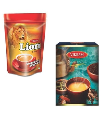 Vikram Lion CTC 1 Kg + Masala 250g Assam Tea Powder Tea 1250 gm Pack of 2