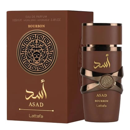 Lattafa Asad Bourbon Eau De Parfum for Men – Long Lasting Warm & Woody Perfume (100ml)
