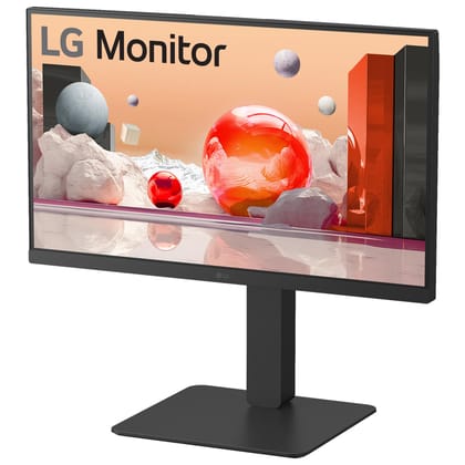 LG 24BA850 IPS Full HD (1920 x 1080) Monitor, 24", 100Hz, DP, HDMI, USB-C with PD90W, Built-in Full HD Webcam, mic, and Speakers, Height/Tilt/Swivel/Pivot Stand, Anti-Glare, Energy Star, TCO, Black