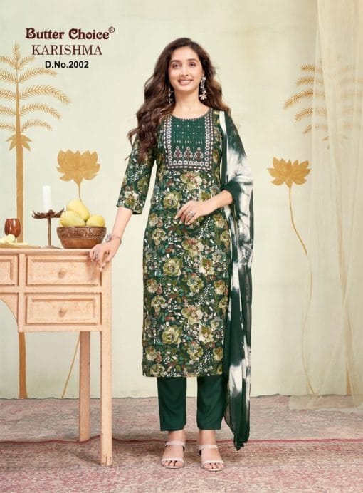 Rayon Foil Print with Embroidery