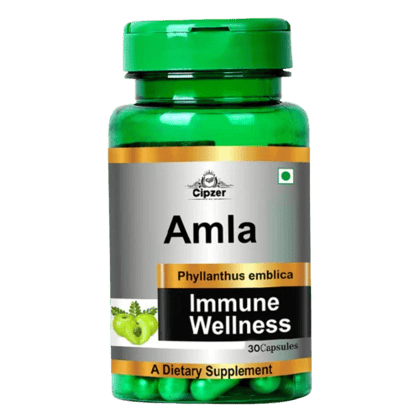 Cipzer Amla (60 Capsules): Your Daily Natural Vitamin C Boost for Immunity, Glowing Skin, & Digestion
