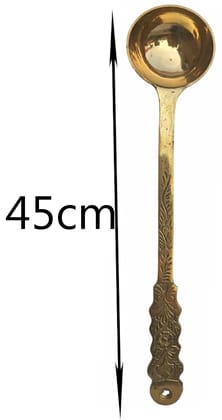 Mii Art Pure Brass Spoon | Handcrafted for daliy and Kitchen Use (1 Pc) Disposable Brass Serving Spoon  (Pack of 1)