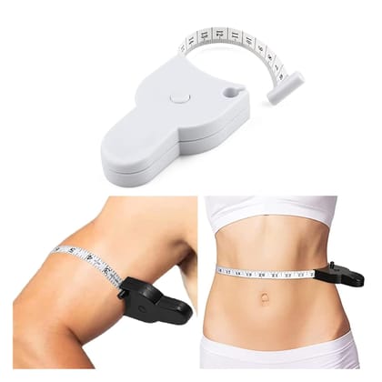 Body Measuring Tape with Lock Pin & Retractable Button | 150cm/60 Inch Measuring Tape for Fitness, Weight Loss, Tailoring & Sewing (Durable ABS Body)