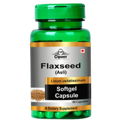 Cipzer Flaxseed Soft Gel (60 Capsules): Powerhouse for Heart, Digestion & Immunity 