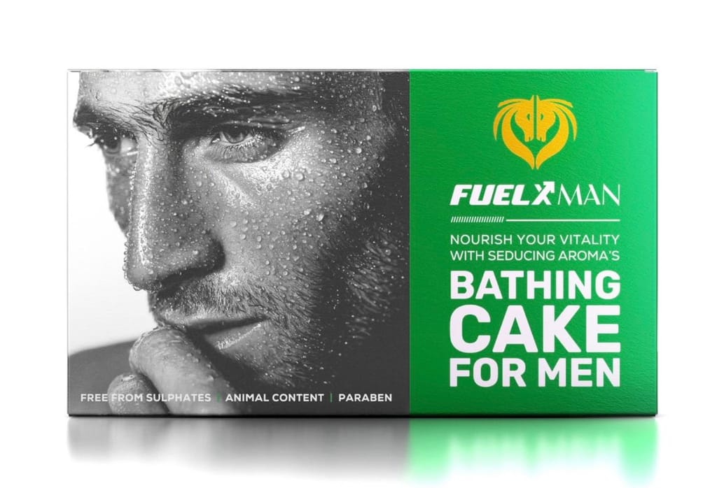 FuelX Man Bathing Cake Combo | 2 Bathing Bars + Complimentary Mood Improve Balm | Shea Butter, Coconut Oil, Geranium & Citronella | Sulphate-Free, Paraben-Free | 100g x 2 + Balm