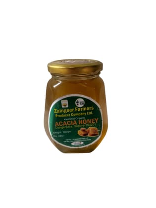 Zaingeer Farmers Kashmiri Organic Acacia Honey - 500gm Pure Natural Sweetener