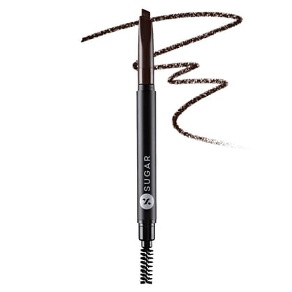 SUGAR Cosmetics Arch Arrival Brow Definer with Spoolie | Lasts Upto 12hrs | Pigmented Eyebrow Pencil | Long Lasting & Natural Finish | 3.5gm - 01 Jerry Brown SUGAR Cosmetics Arch Arrival Brow Definer with Spoolie | Lasts Upto 12hrs | Pigmented Eyebrow Pe