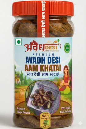 Avadh Desi Foods | Aam Khatai – Authentic Aam Ka Khatai Candy | Traditional Raw Mango Sweet & Tangy Candy | Original Awadhi Aam Ka Khatai ( Travel Pack 150g )