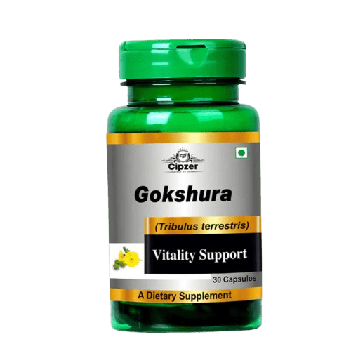 Cipzer Gokshura (60 Capsules): Boost Stamina, Vitality & Urinary Health Naturally! Pure Ayurvedic Strength for Men & Women