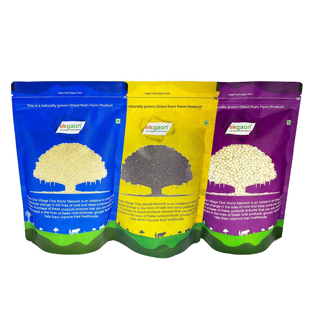 Healthy Traditional Millets Combo ID-1 Ragi Millet (Finger Millets) 500g, Foxtail Millets (Thinai) 500g, Jowar (Sorghum) 500g