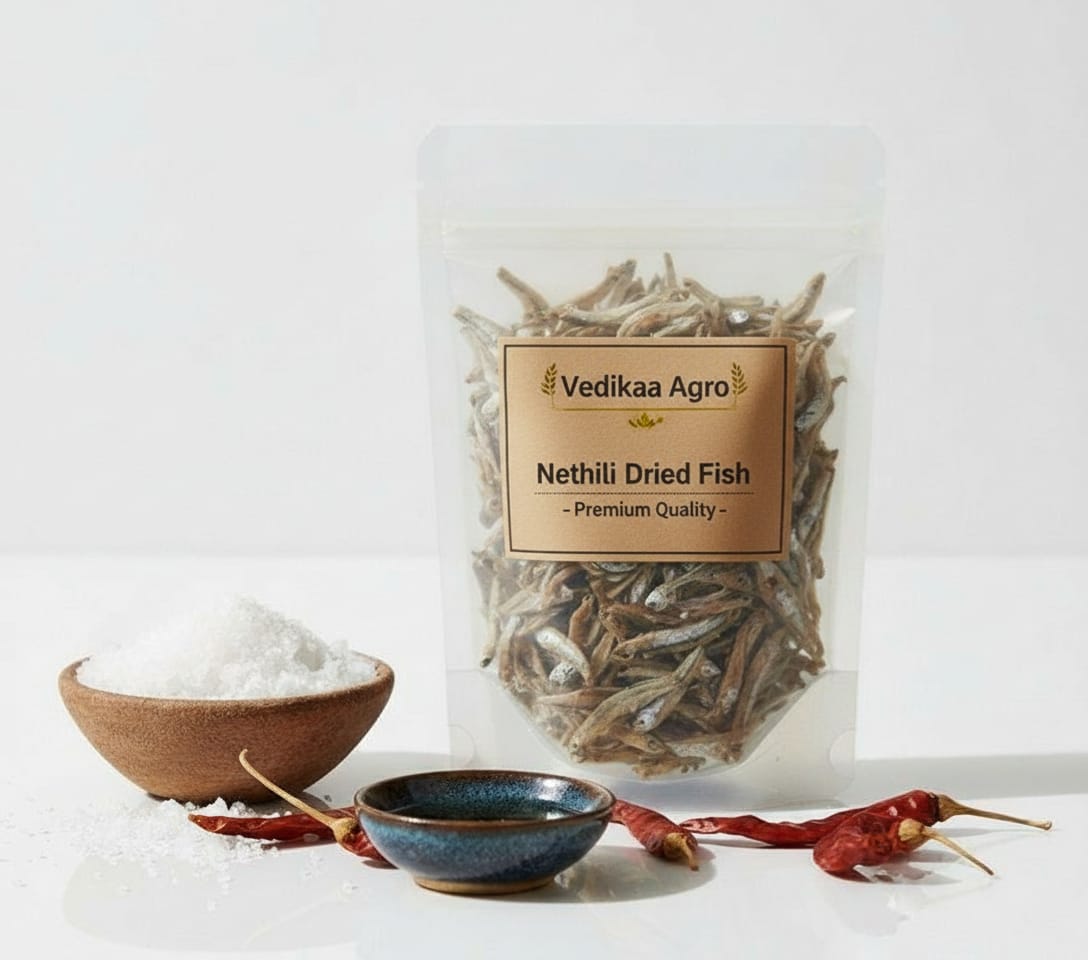 Dry Anchovy Fish (Nethali) Methallu Natural Product - 250g