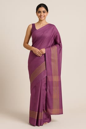 Purple Silk Blend Striped Dupatta Purple Silk Blend Striped Dupatta