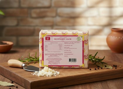 Mishti Gourmet Premium Artisanal Monterey Jack Cheese 200g-0% Preservatives