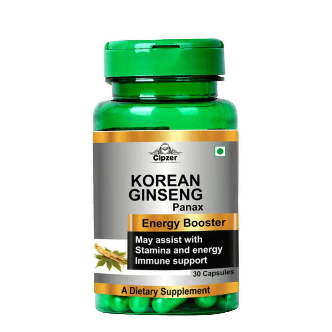 Cipzer Korean Ginseng (60 Capsules): Peak Vitality, Focus, and Stress Resilience for Modern Life