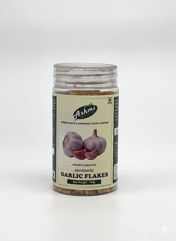  Dehydrated Garlic Flakes 100g - No Additives, Non-GMO, Vegan, Gluten-Free, Paleo-Friendly