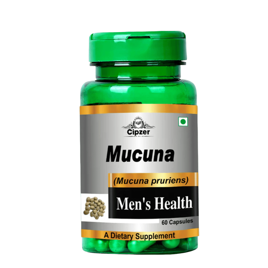 Cipzer Mucuna (60 Capsules):  Natural Dopamine Support for Mood, Vitality, and Stamina