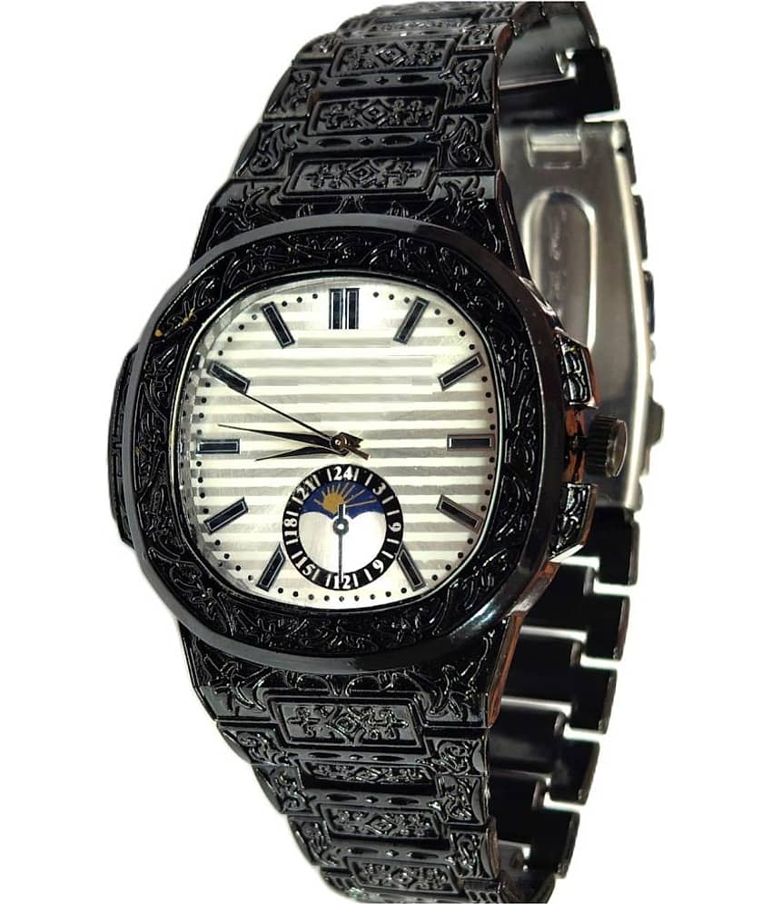 Renaissance Traders Black Metal Analog Men's Watch