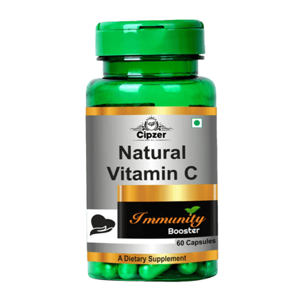Cipzer Natural Vitamin-C (30 Capsules): Immunity, Glowing Skin, Anti-Aging & Antioxidant Powerhouse
