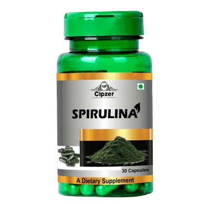 Cipzer Spirulina (30 Capsules): Immunity Boost, Detoxification, & Essential Nutrient Power