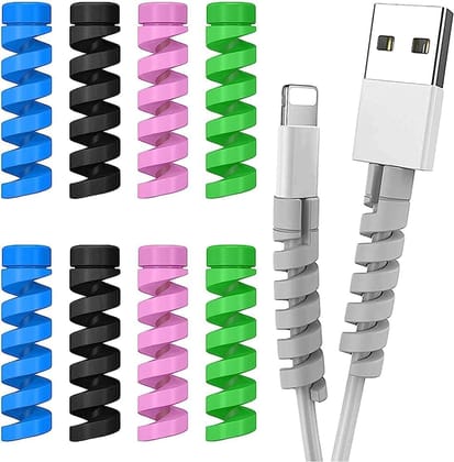 Spiral Charger Spring Cable Protector – Data Cable Saver for Charging Cords, Headphones, and More