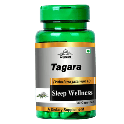 Cipzer Tagara (30 Capsules):  Natural Stress Relief, Deep Sleep & Calming Mind Formula 