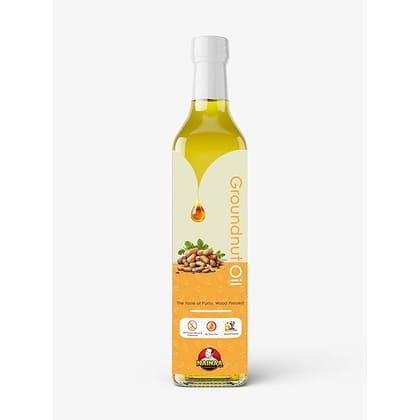 Nainaa Cold Pressed Groundnut Oil (Marachekku Kadalai Ennai) | 100% Pure & Natural | Wood Pressed | Chemical-Free | 1L