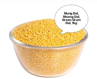 Mung Dal, Moong Dal, Green Gram Dal, Pesara Pappu, Cherupayar Parippu 1kg