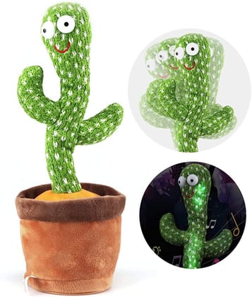 Electronic Dancing Cactus Toy with Lights | Singing & Talking Cactus | Repeat Your Words & Mimic Sounds | Fun Interactive Toy for Kids (Original Series)