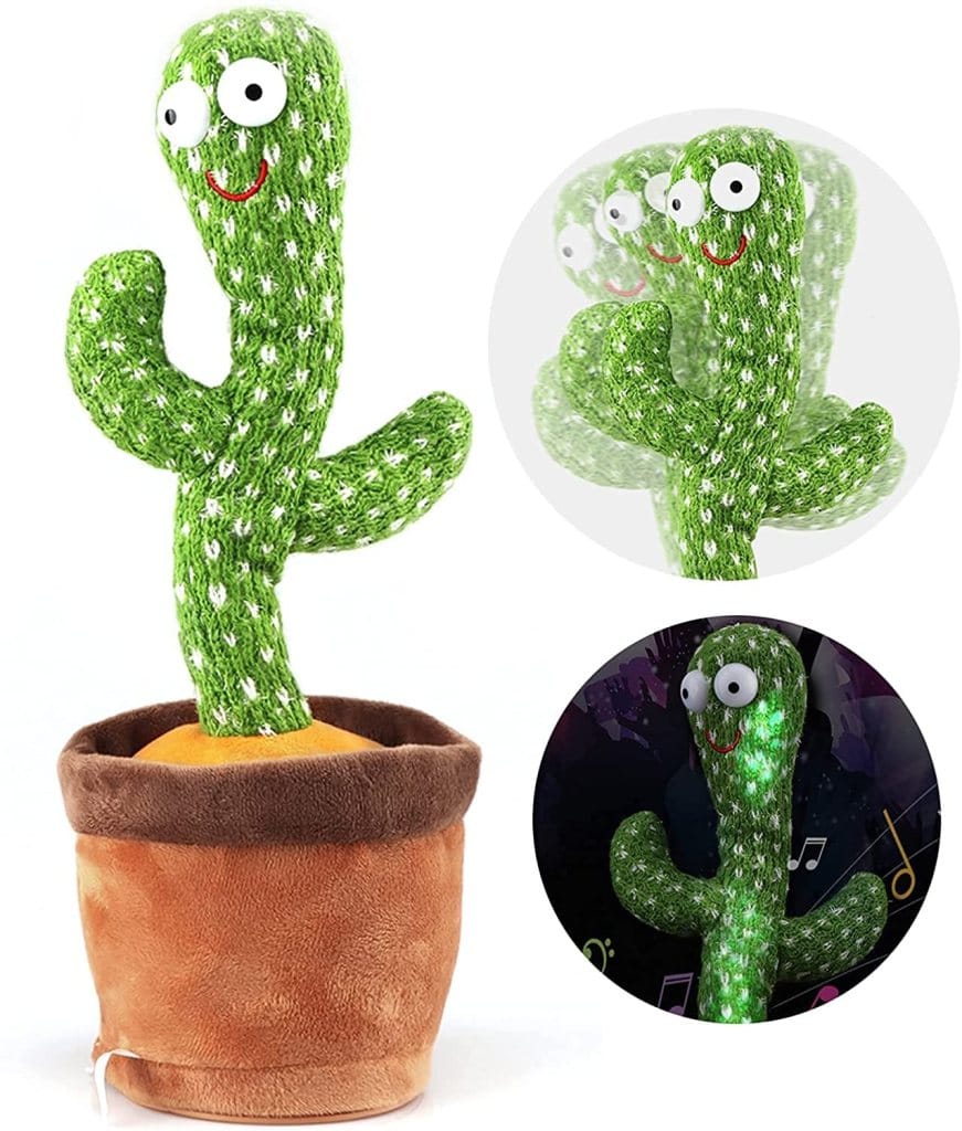 Electronic Dancing Cactus Toy with Lights | Singing & Talking Cactus | Repeat Your Words & Mimic Sounds | Fun Interactive Toy for Kids (Original Series)