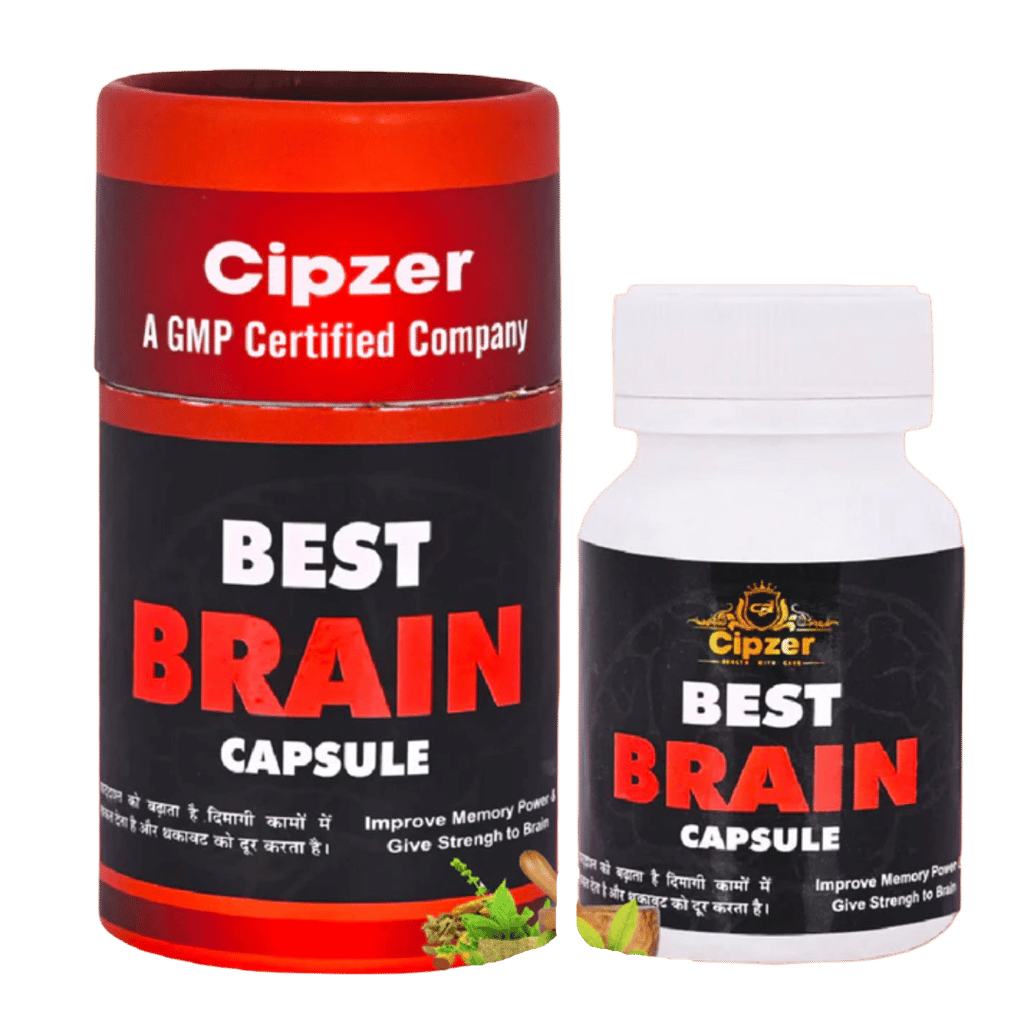 Cipzer Best Brain (60 Capsules): Enhance Focus, Boost Memory, Cognitive Performance & Mental Clarity 
