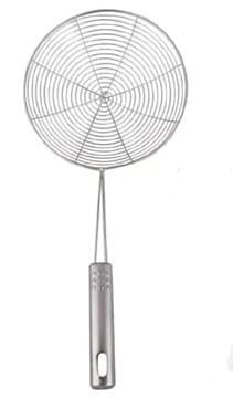 Mii Art Stainless Steel Strainer/skimmer for Safe & Easy Deep Frying, Boiling, Draining large-size pack of 1 pcs 