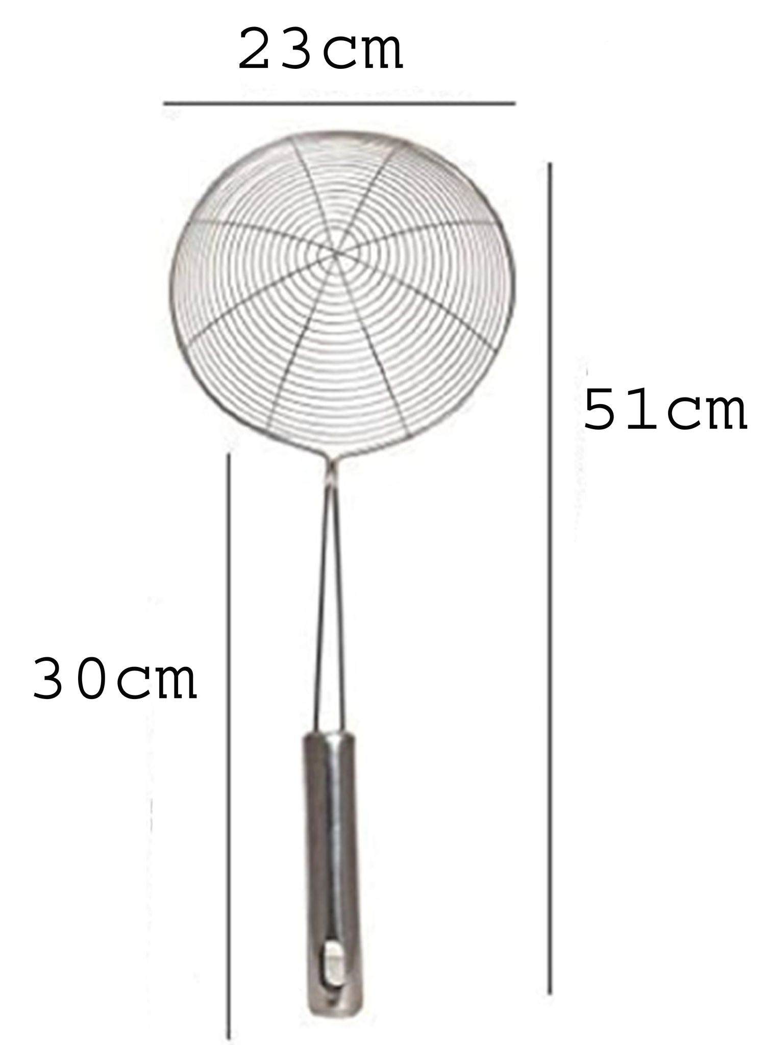 Mii Art Stainless Steel Strainer/skimmer for Safe & Easy Deep Frying, Boiling, Draining